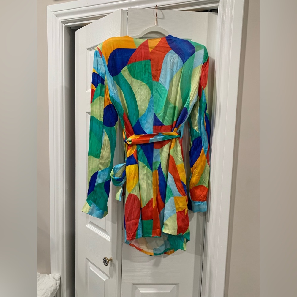 Weworewhat cowl dress abstract color (size L) - Picture 4 of 4